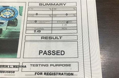 emission test result|List of LTO.